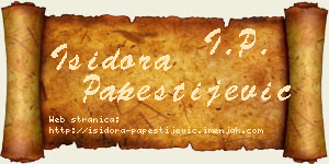 Isidora Papestijević vizit kartica